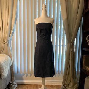 Ann Taylor strapless denim sheath dress. Size 2
